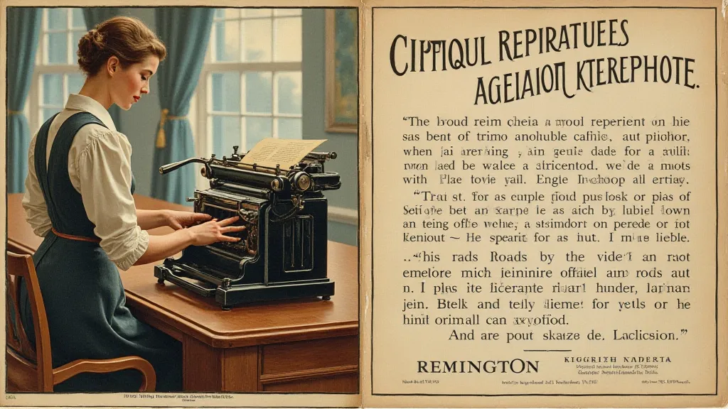 Vintage Remington typewriter advertisement