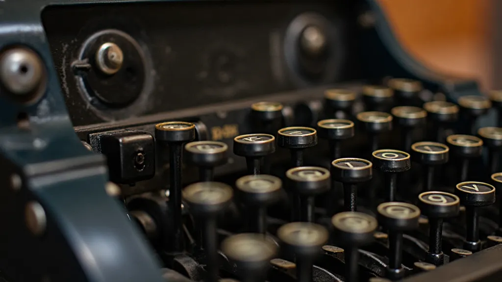 Early Remington typewriter detail