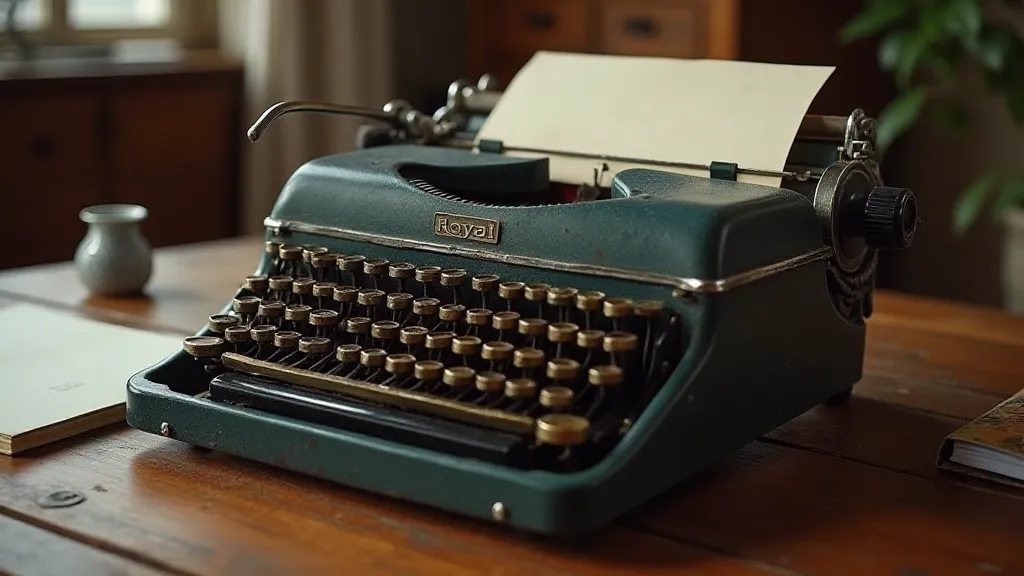 Vintage Royal typewriter on a desk