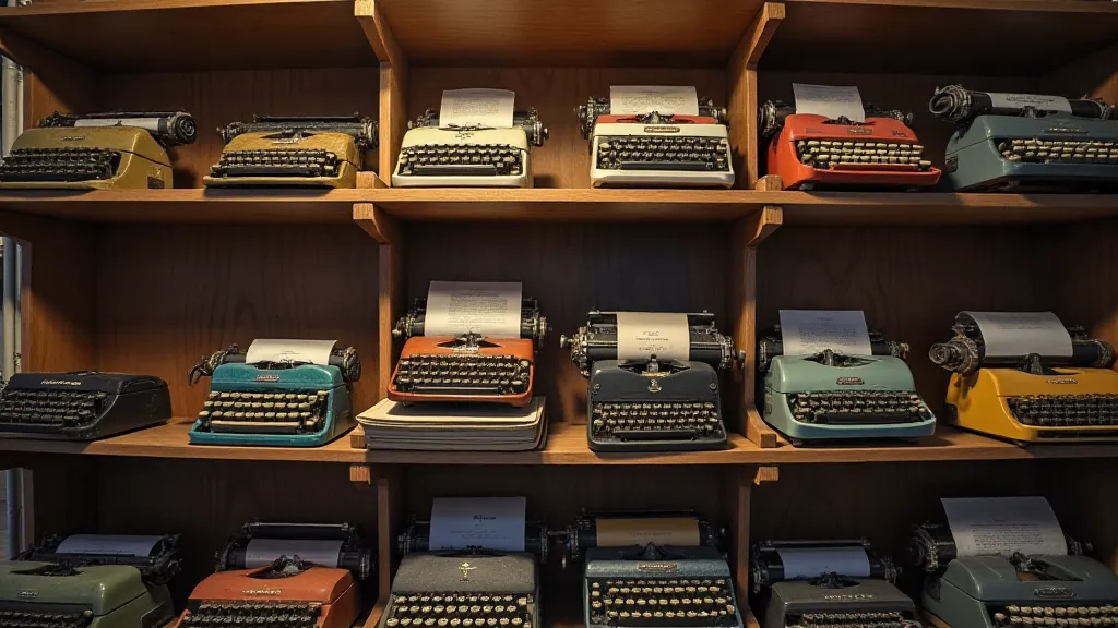 Collection of vintage typewriters