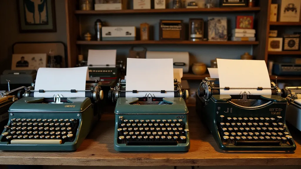 Collection of vintage typewriters