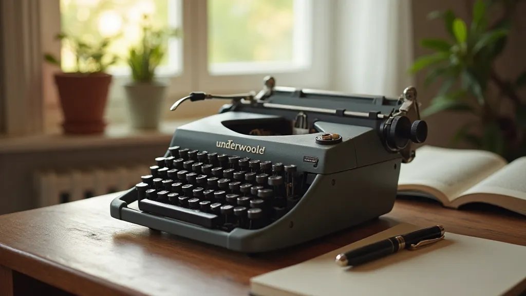 Vintage typewriter on a desk