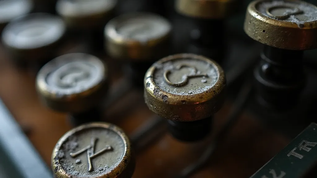 Vintage typewriter key