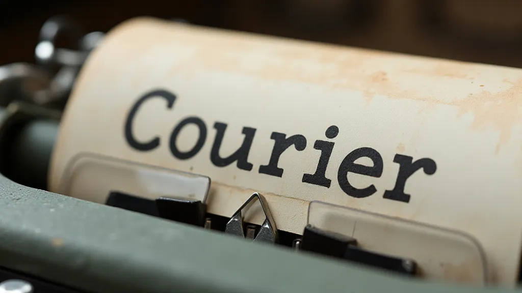 Vintage Underwood typewriter with Courier font impression