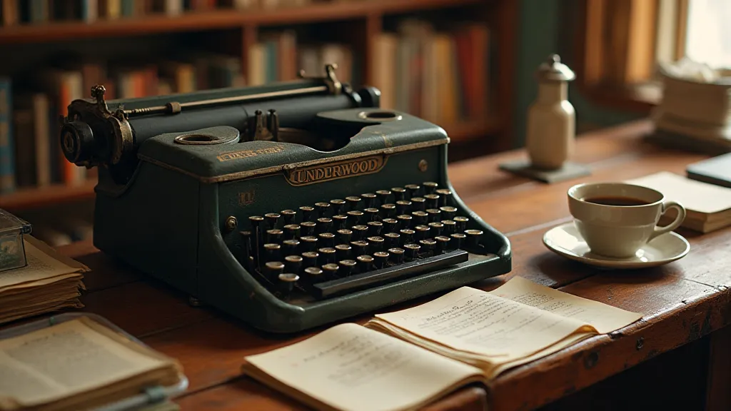 Typewriter on a Desk